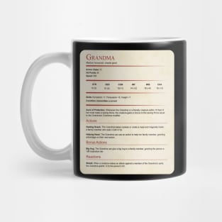 D&d Grandma Statblock Mug